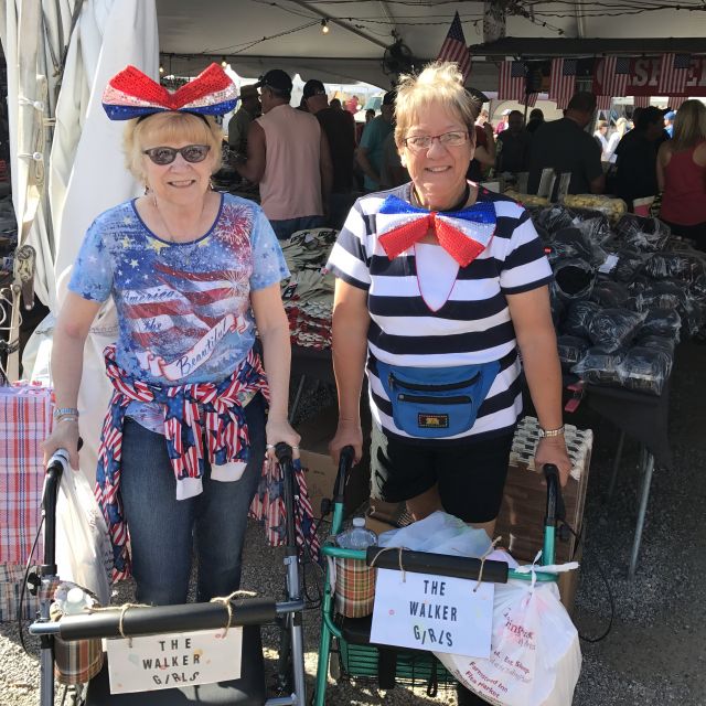 Walker Girls dressed up for Memorial Day at the flea market in Shipshewana, Indiana