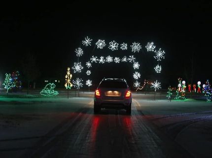 Shipshewana Lights of Joy Car Driving through Displays