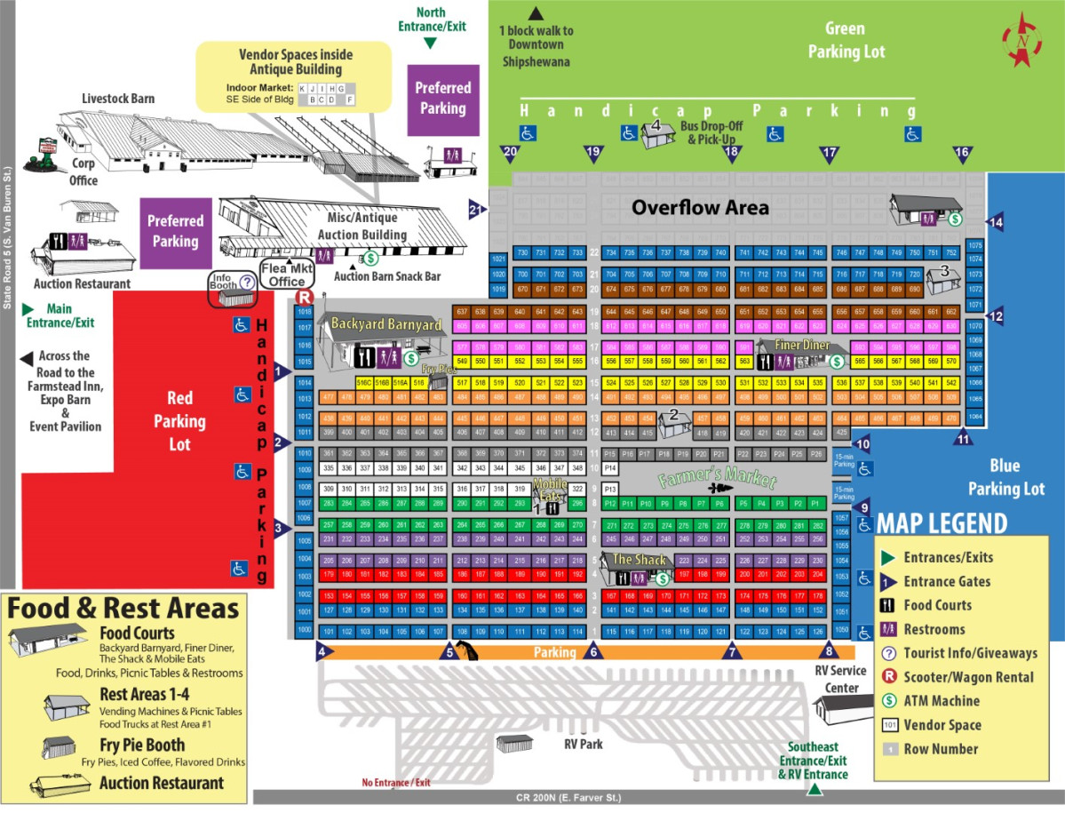 Flea Market Map  Shipshewana Auction & Flea Market