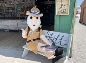 Shippy the Prospector resting from shopping