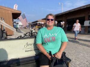 shopper resting while shopping