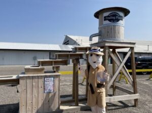 mining sluice selfie with Shippy the Prospector